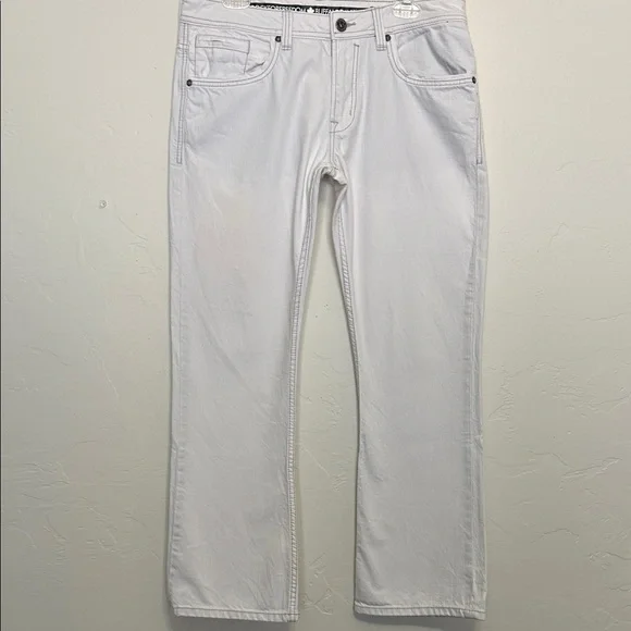 Buffalo David Bitton Men's White Kemitch Slim Boot King Fit Jean - Picture 2 of 14